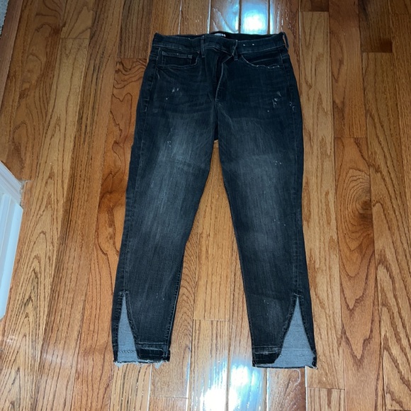 Express distressed skinny jeans with flared bottom - Picture 4 of 7